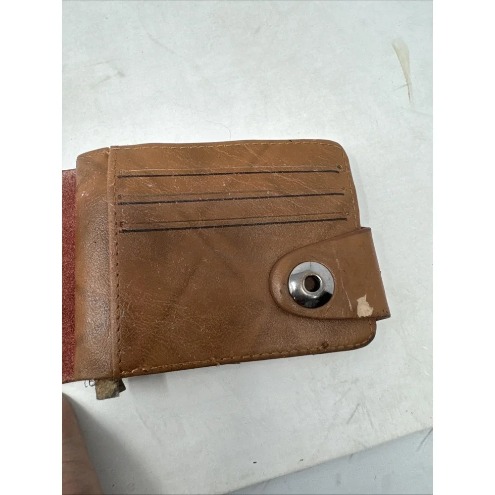Giorgio‎ Armani Leather Card Holder Wallet In Brown